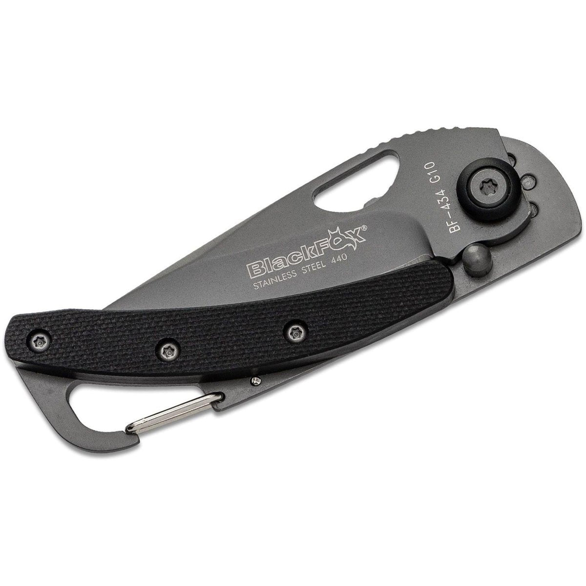 Nóż składany Fox Knives, rękojeść ze stali 440 z aluminium, pokryta czarnym tytanem