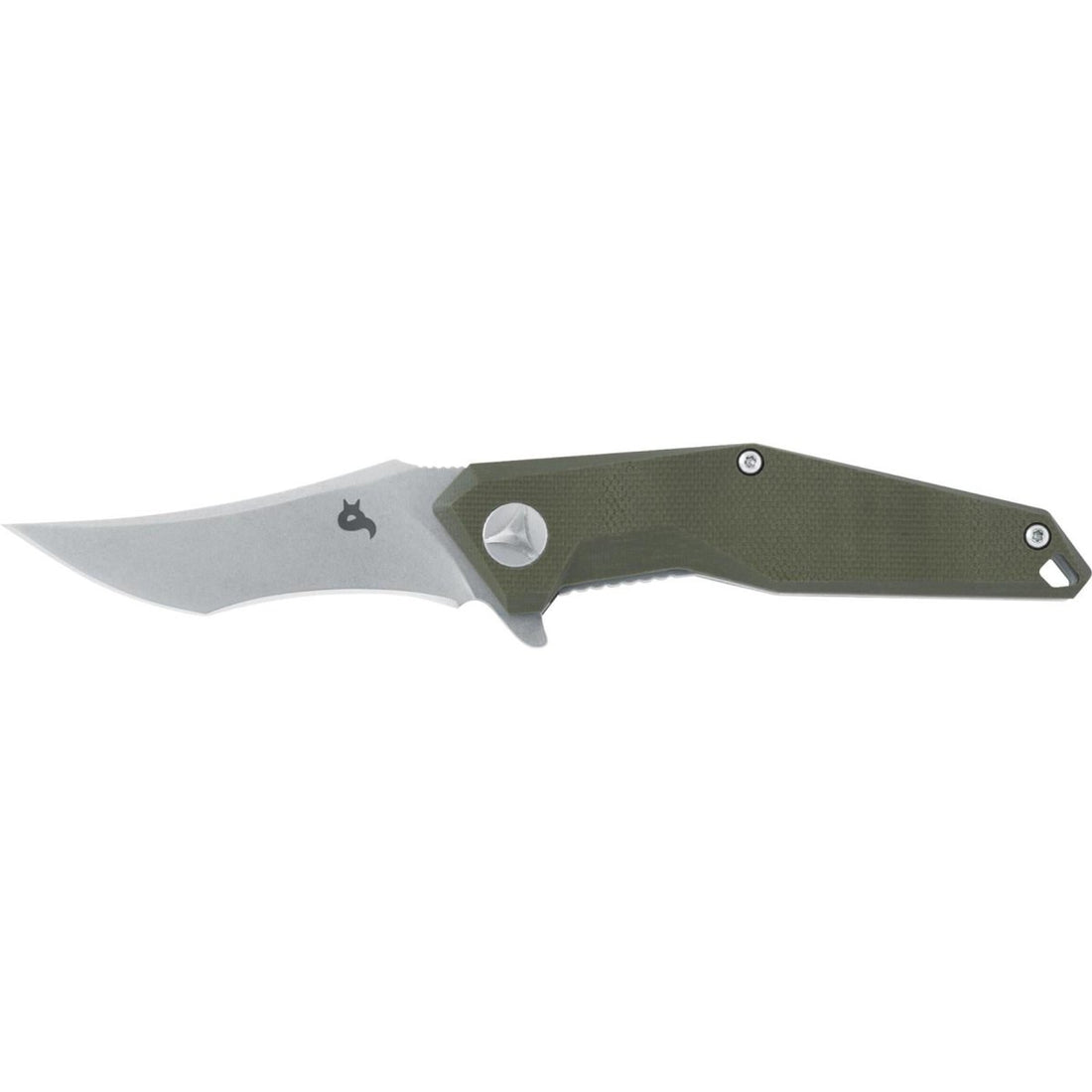 Nóż Fox Knives Nóż kieszonkowy KRAVI SHAI 440C Stone Washed G10 Zielony 2,76