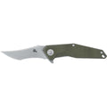 Nóż Fox Knives Nóż kieszonkowy KRAVI SHAI 440C Stone Washed G10 Zielony 2,76