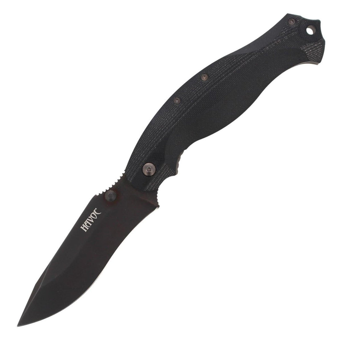 Nóż składany Fox Knives HAVOC typu drop point, tytanowa rama z blokadą, stal N690Co