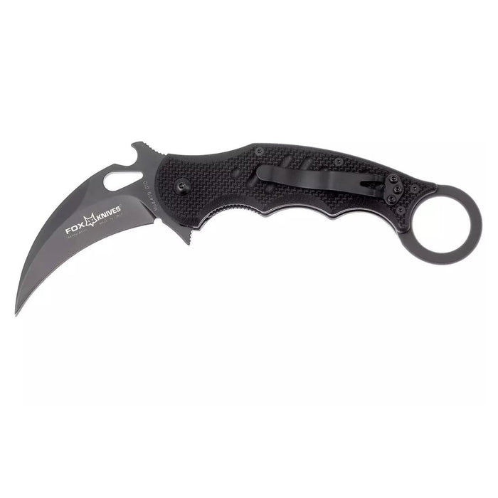 Fox Knives Karambit FX - 479 składany mini nóż N690C stalowe czarne ostrze hydrolotniowe - GoMilitar