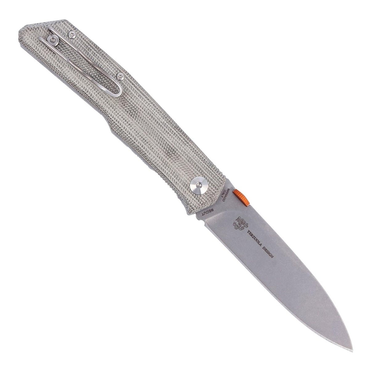 Nóż składany Fox Knives THE SICILIAN 59HRC BECUT z rękojeścią micarta ze stali nierdzewnej