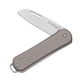 Fox Knives VULPIS Składany scyzoryk Drop Point Stal nierdzewna M390 Szary