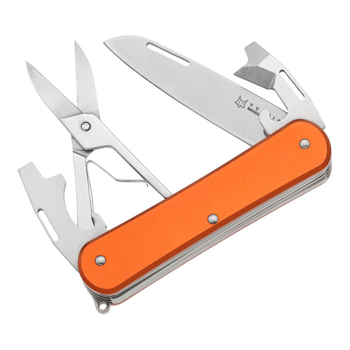 Nóż Fox Knives VULPIS FX-VP130-F4 LUB Nóż wielofunkcyjny N690Co Stalowe ostrze Pomarańczowy - GoMilitar
