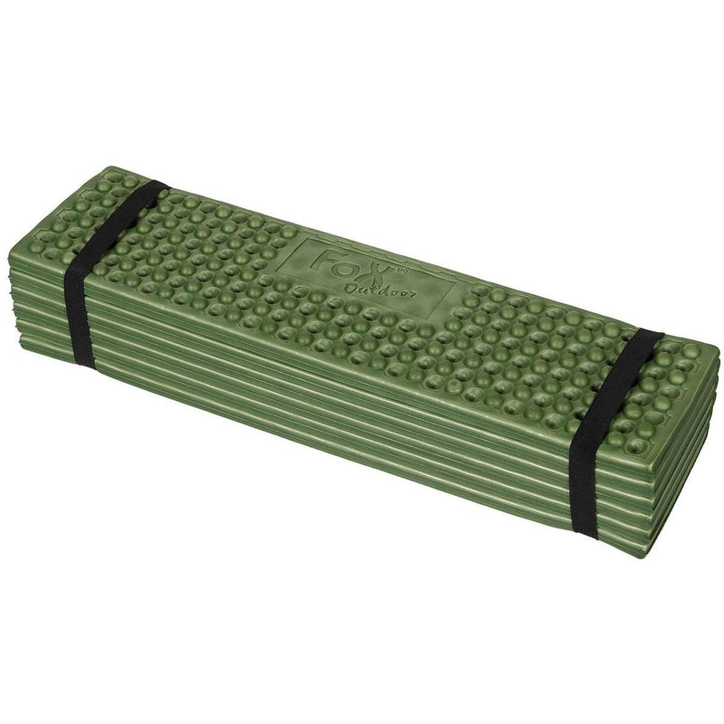 FoX Outdoor Thermal Sleeping Pad Foldable Lightweight Camping Mat Olive - GoMilitar