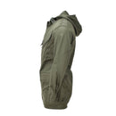 Genuine Belgium military BDU hooded parka in olive, breathable cotton, vintage style, storm flap, durable field jacket.