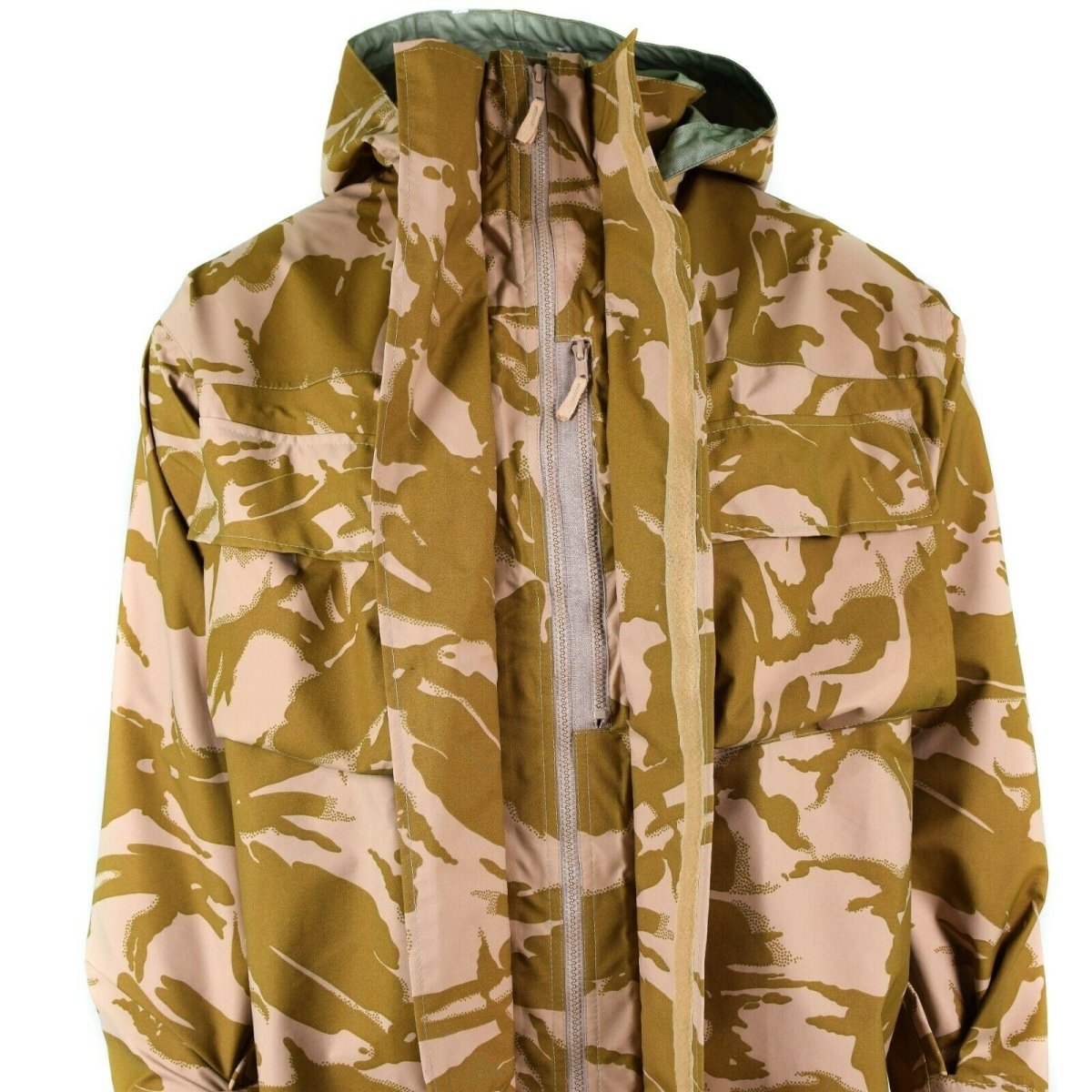 Oryginalna brytyjska armia bojowa pustynna Camo MVP Goretex Waterproof Rain Nowy