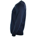 Prawdziwy brytyjski sweter armii policji pullover jumper blue v-dół mężczyźni
