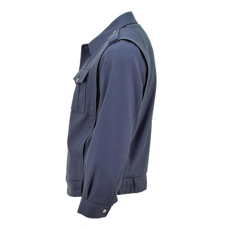 Oryginalny czeski armia niebieska Blouson Silver Buttons Casual Military Bluzja Bluzka Nowa