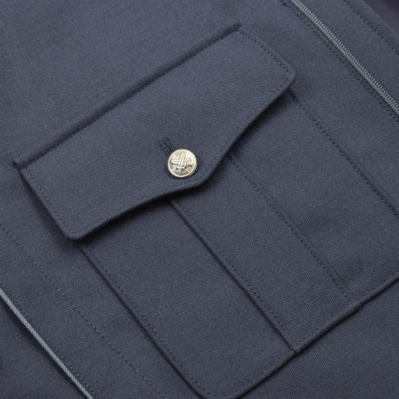 Oryginalny czeski armia niebieska Blouson Silver Buttons Casual Military Bluzja Bluzka Nowa
