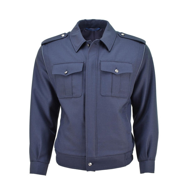 Oryginalny czeski armia niebieska Blouson Silver Buttons Casual Military Bluzja Bluzka Nowa