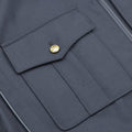Oryginalna czeska wojskowa błękitna kurtka bluzki złote guziki Casual Army Blouson Nowy