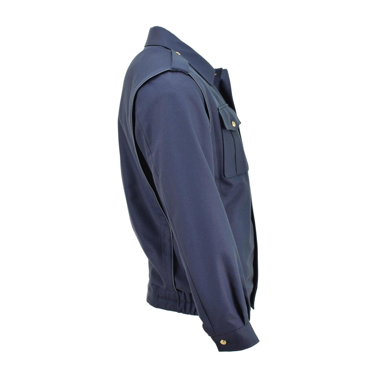 Oryginalna czeska wojskowa błękitna kurtka bluzki złote guziki Casual Army Blouson Nowy