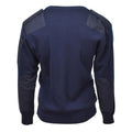 Oryginalny holenderski pullover w szpic niebieskie żebro dzianinowy nadwyżka wojskowa sweter