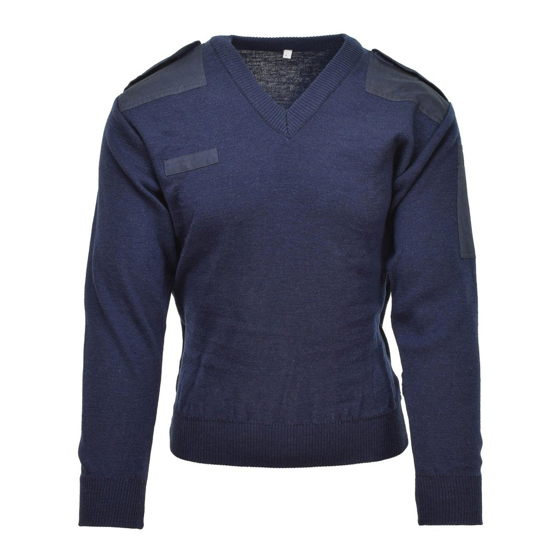 Oryginalny holenderski pullover w szpic niebieskie żebro dzianinowy nadwyżka wojskowa sweter