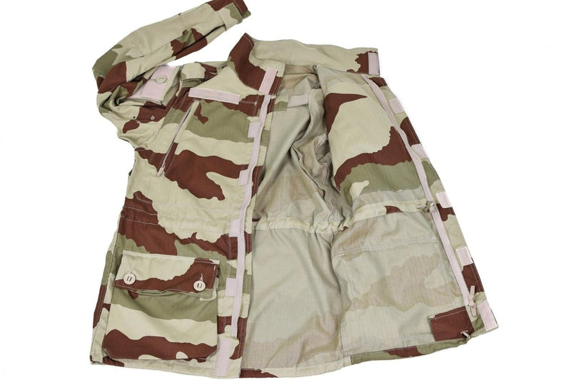 Oryginalny armia francuska parka para t4 s2 kurtka bojowa pustynna kamuflarz new wojskowy