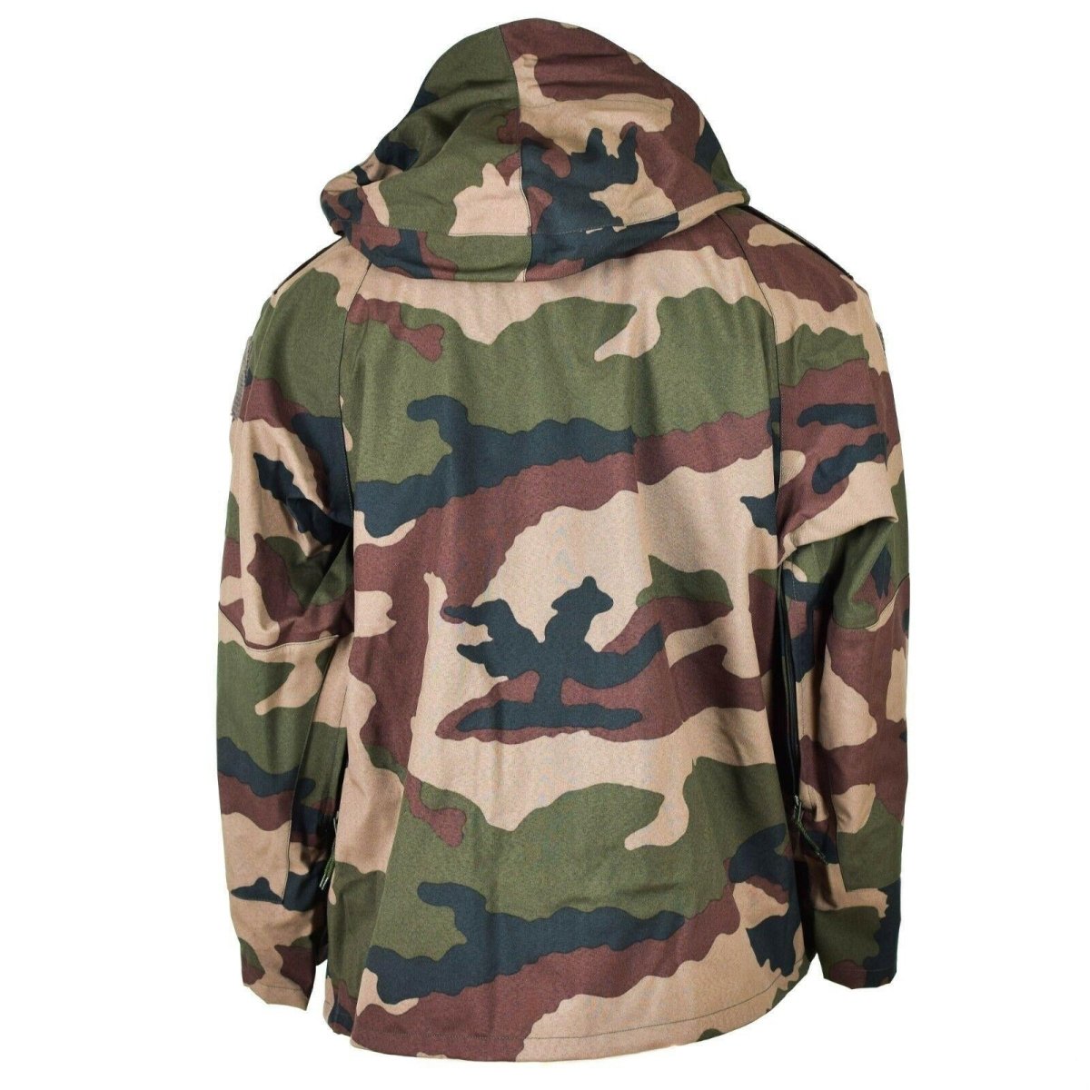 Oryginalny wodoodporna armia armii francuskiej Camo Goretex z kapturem deszczowy parka