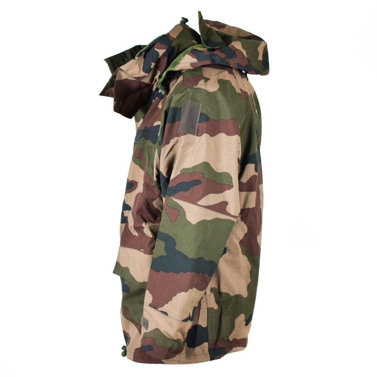 Oryginalny wodoodporna armia armii francuskiej Camo Goretex z kapturem deszczowy parka