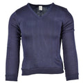 Oryginalny francuska szkoła wojskowa Blue Jersey Army Bluzshirt V-dęp