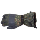 German army flecktarn camo winter gloves with leather grip and reinforced knuckles for tactical protection and warmth
