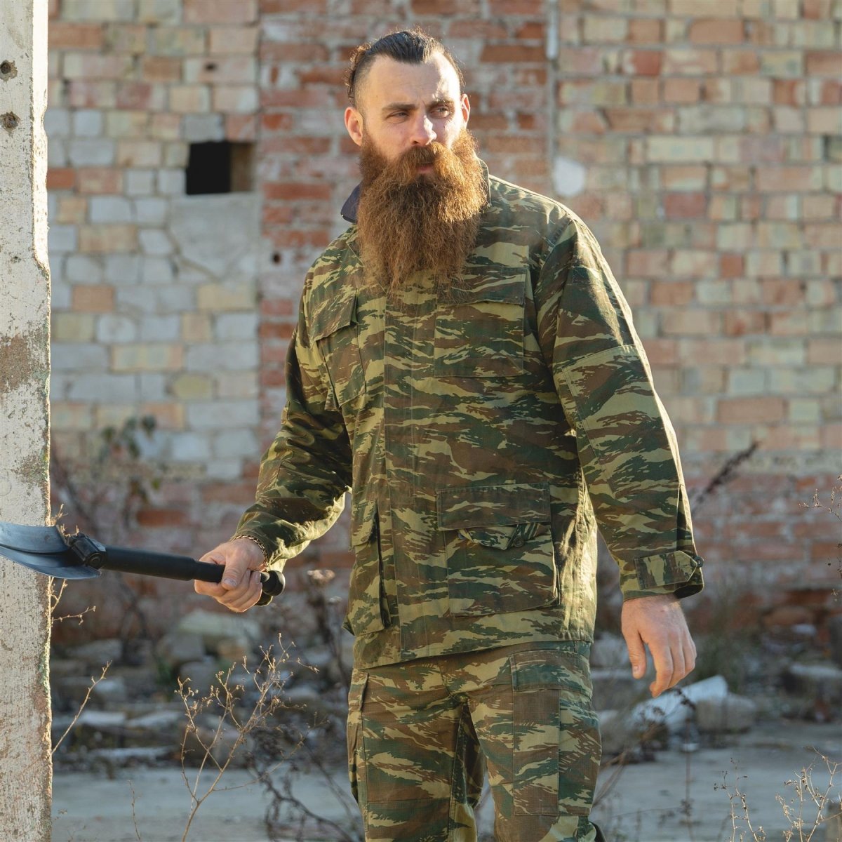 Oryginalna grecka kurtka wojskowa trwałe pola taktyczne Combat Dark Jaszczurka