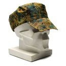 Genuine Guinee Bissau Army cap in digital Savana camouflage ripstop fabric with vent holes displayed on a mannequin head.