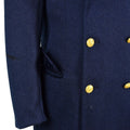Oryginalny włoska armia wełniana płaszcz Blue wojskowy Air Force Long Coat