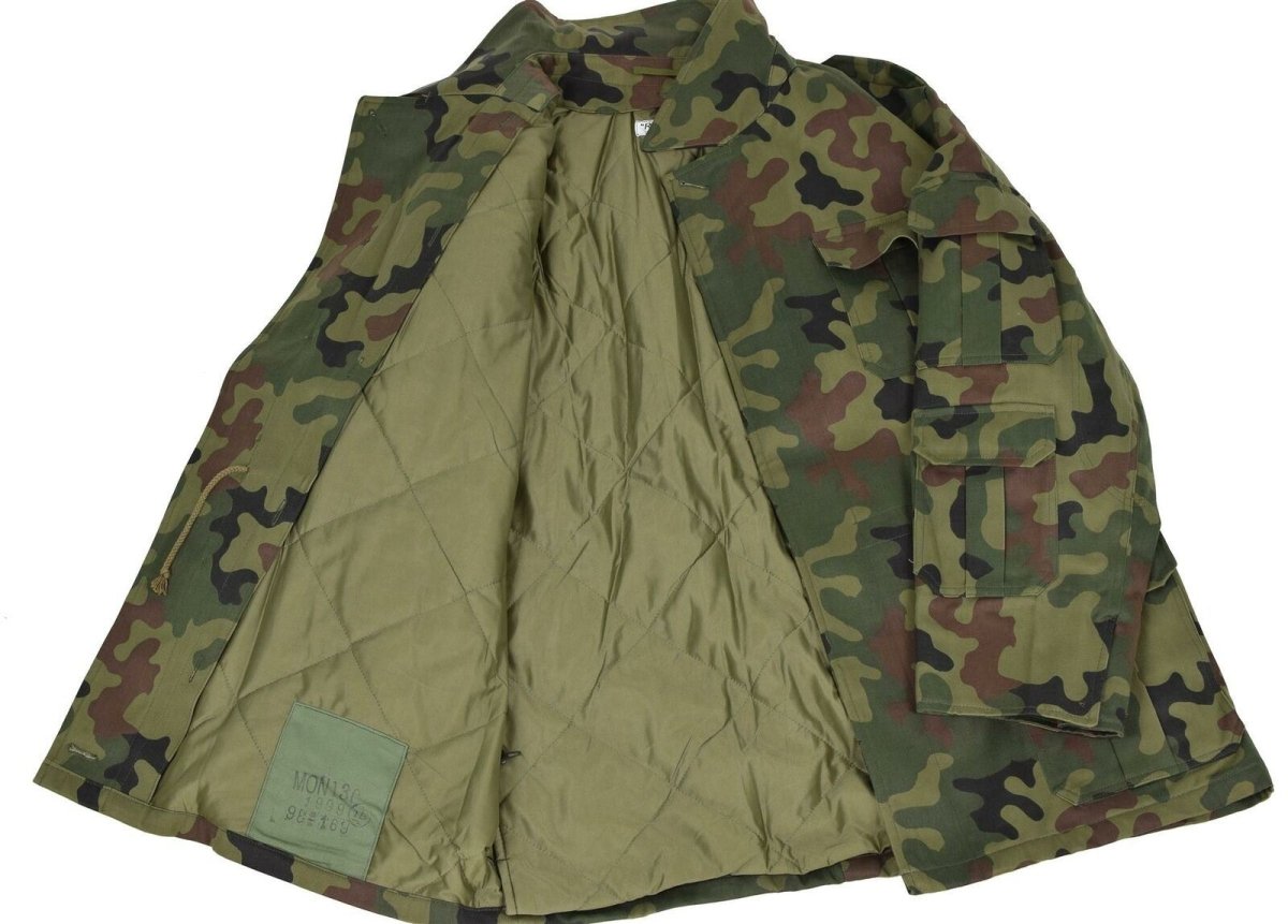 Oryginalny polski armia Parkana Panther Camo Wojska kurtka walka BDU nadwyżka nowa