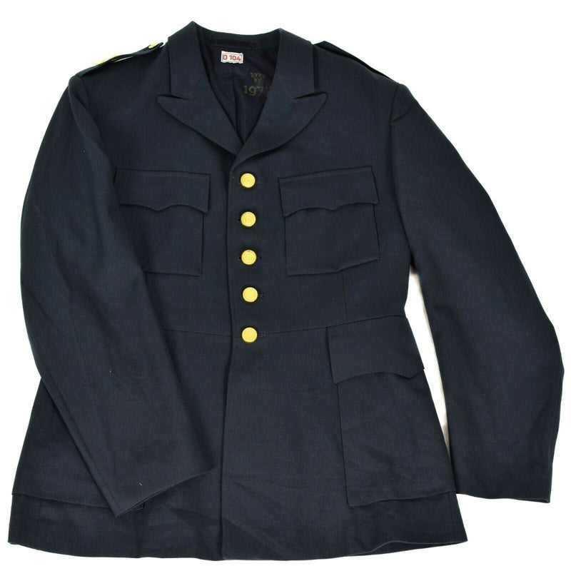 vintage wool military parade jacket with gold toned buttons