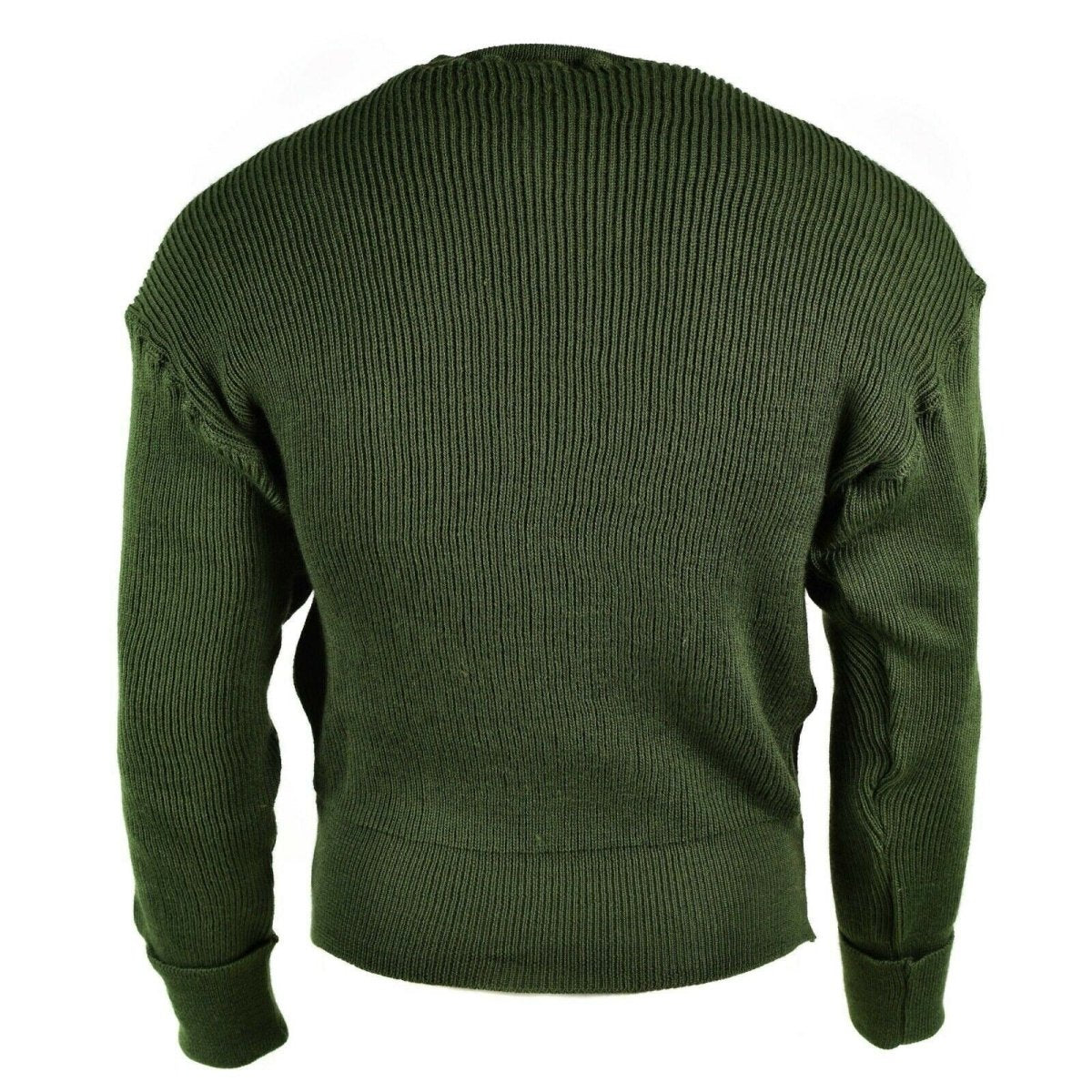 Prawdziwy szwedzki sweter wojskowy zielony sweter wełniany pełny sweter z zapinem