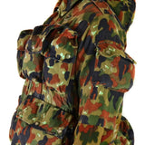 Oryginalna szwajcarska kurtka armii M70 Alpenflage Camo Sniper Combat z kapturem parka