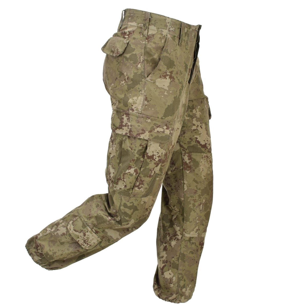 Oryginalne tureckie wojskowe spodnie polowe RIPSTOP Elastyczne kostki M2021 Camo