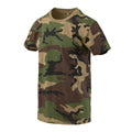 Helikon-Tex Klasyczny T-shirt z krótkim rękawem o swobodnym kroju, bawełniany kamuflaż Woodland