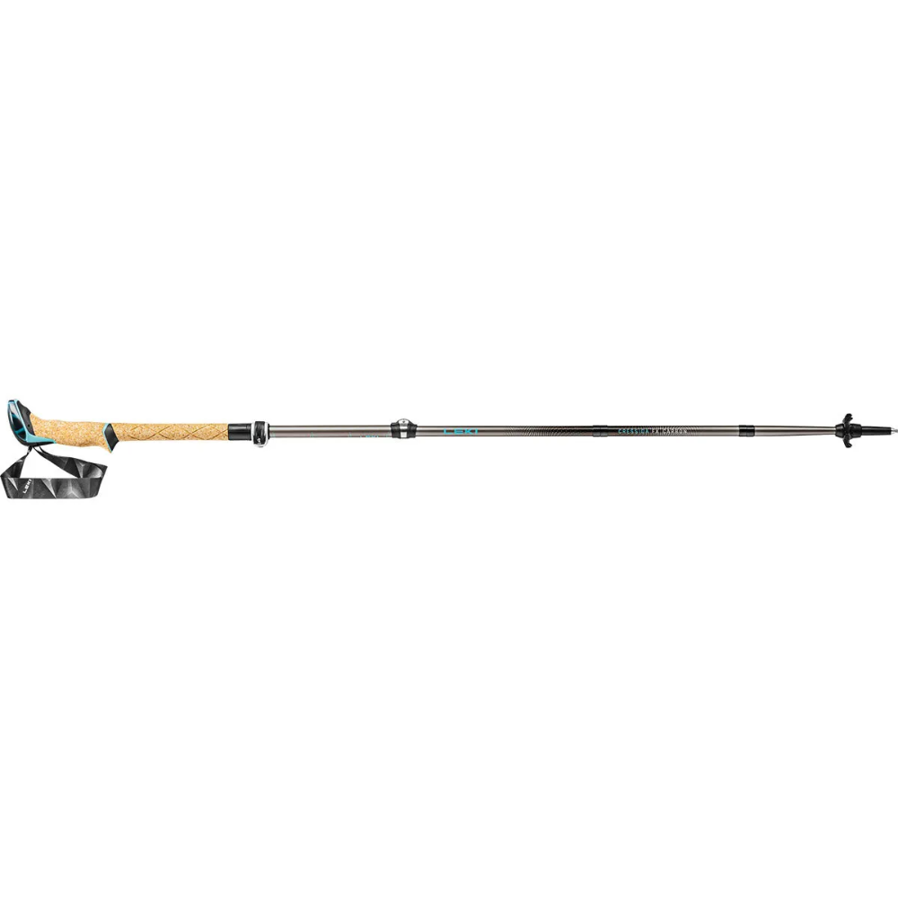 LEKI Cressida FX Carbon Kijki trekkingowe Damskie składane kijki turystyczne 100-120 cm