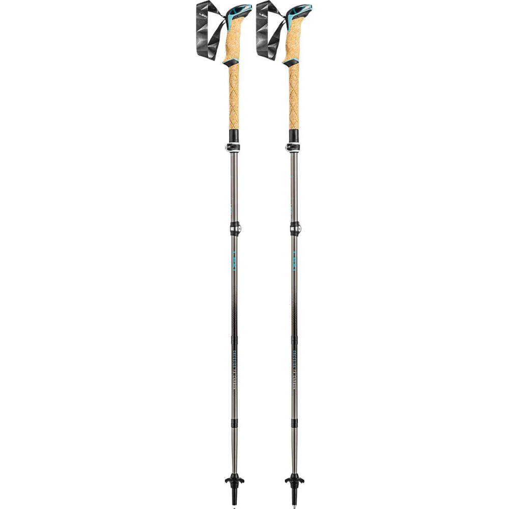 LEKI Cressida FX Carbon Kijki trekkingowe Damskie składane kijki turystyczne 100-120 cm