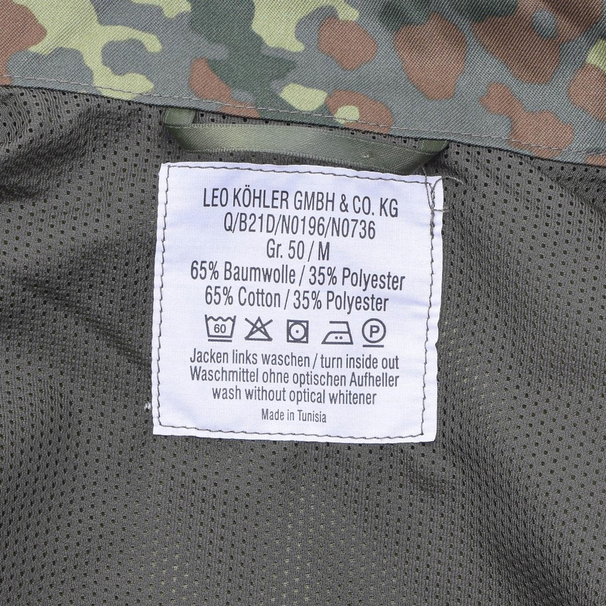 Leo Kohler Wojskowy Wojskowy Kurtka taktyczna lekka fleksyjna flecktarn Cecktarn Camo