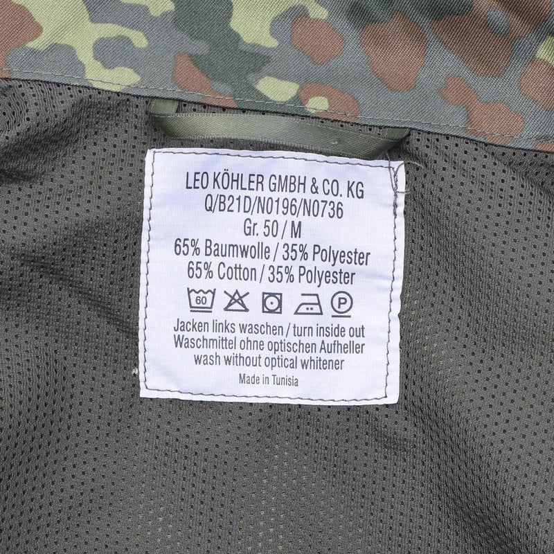 Leo Kohler military combat tactical jacket lightweight field flecktarn camo - GoMilitar