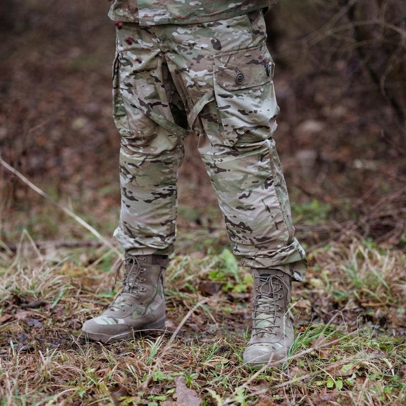 Leo Kohler tactical field pants in multicam camouflage made of durable ripstop fabric with multiple pockets outdoors