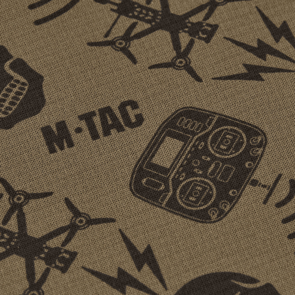 Taktyczny szalik outdoorowy M-TAC z mikropolaru w kształcie drona, ciemnobrązowy