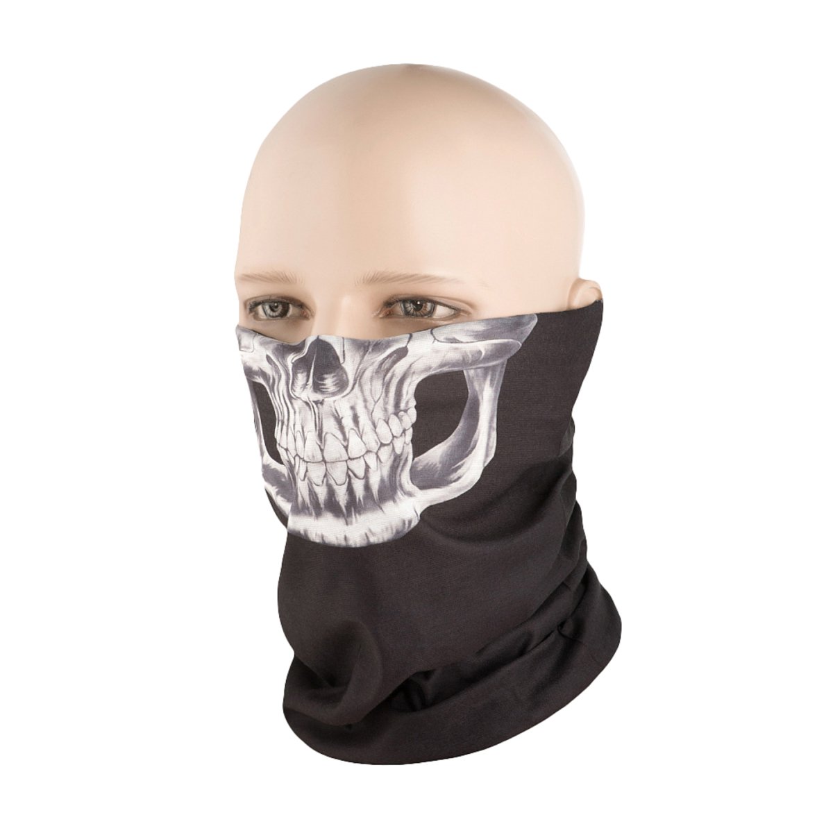 Ochraniacz szyi M-TAC Reaper Skull Lekka, wielofunkcyjna bandana w kolorze czarnym