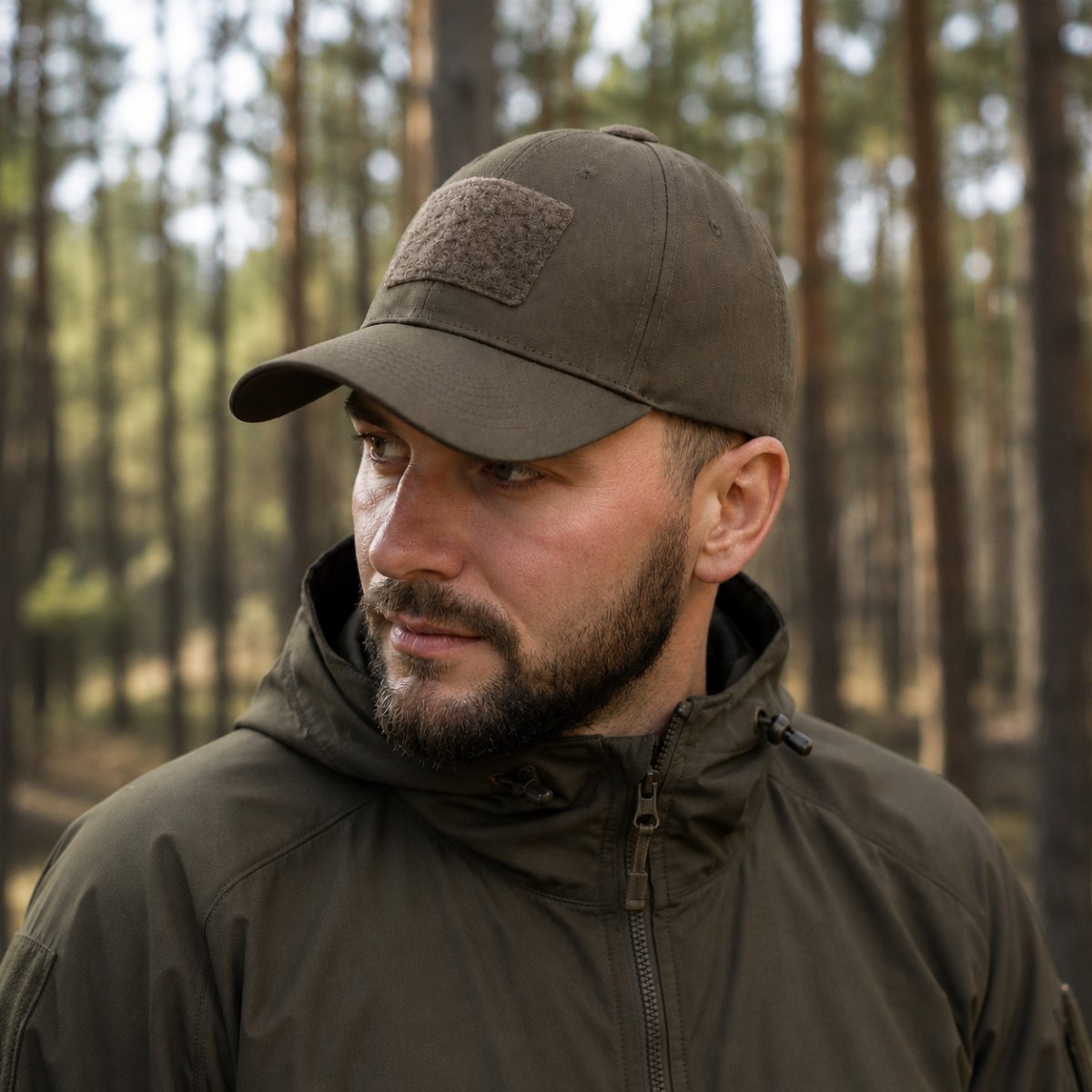 Taktyczna czapka z daszkiem M-Tac Elastyczny krój Ripstop Hook & Loop Ciemnooliwkowa L/XL
