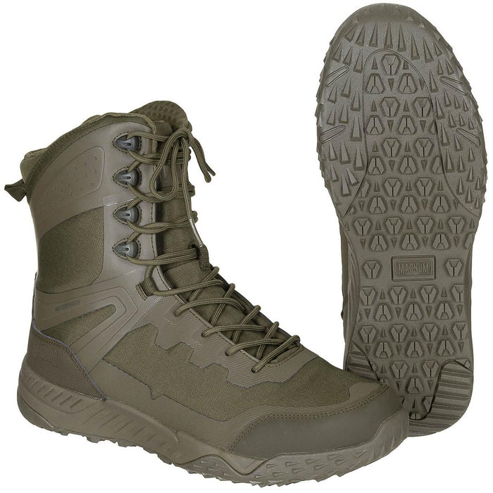 Buty Taktyczne Magnum Ultima 8.0 SZ WP Wodoodporne Lekkie Boczne Zamek Oliwkowe - GoMilitar