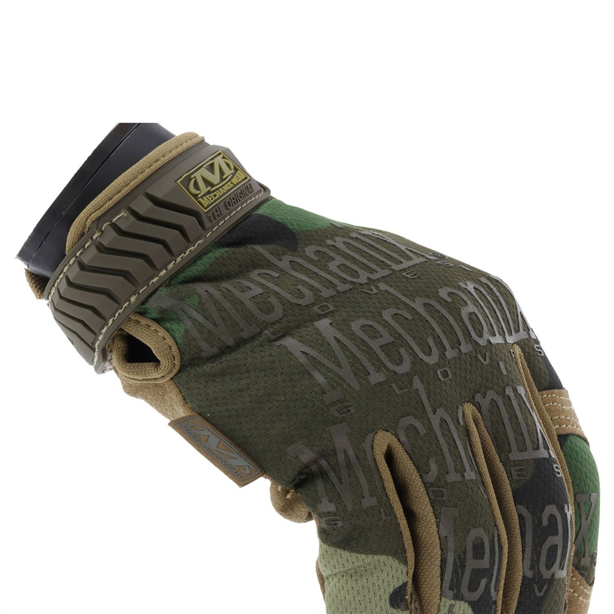 Rękawice taktyczne Mechanix Wear Oddychające wstawki z lycry na palcach Woodland Camo