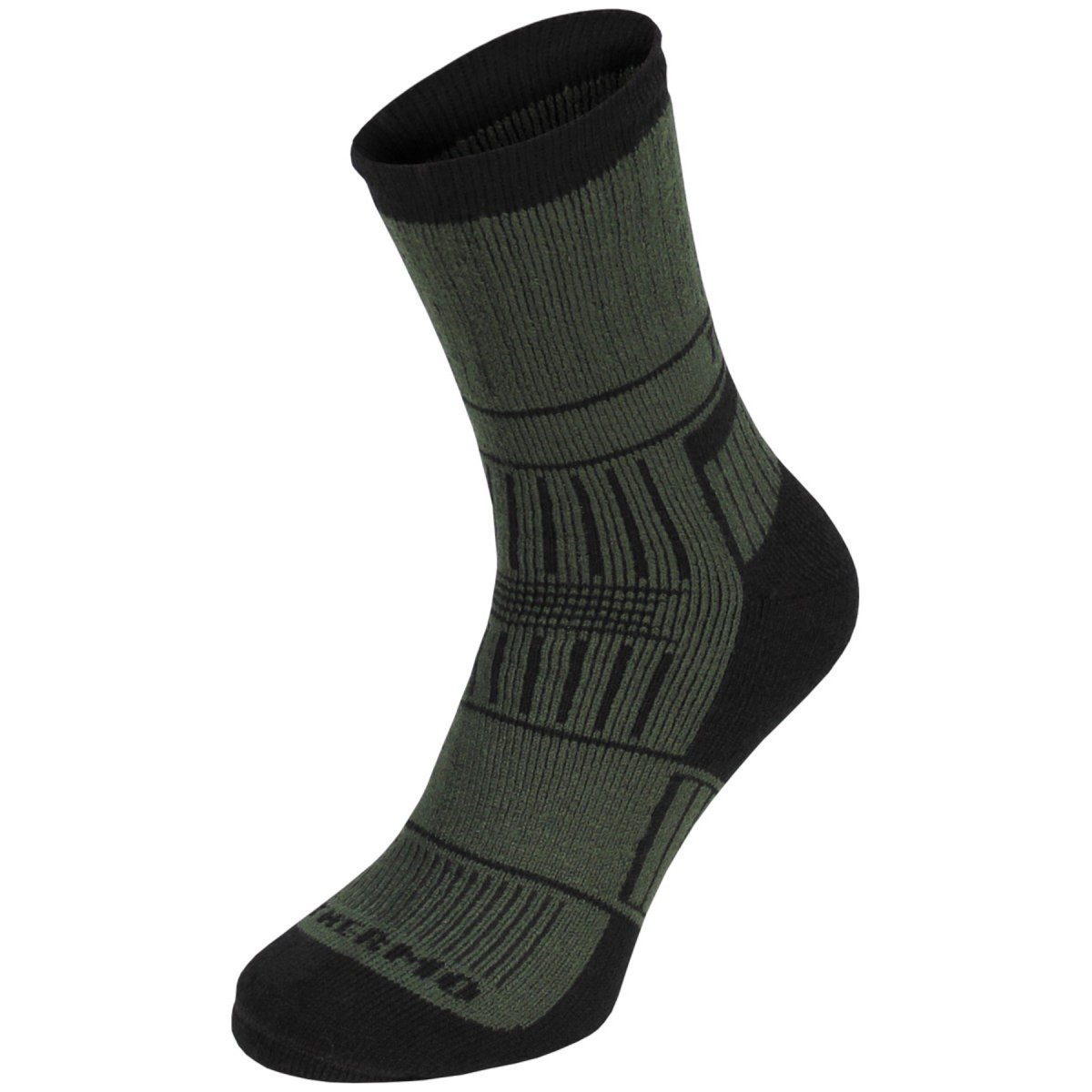 Skarpety termiczne MFH Alaska Dry Feet Wyściełana podeszwa Zintegrowane wsparcie łuku, oliwkowe