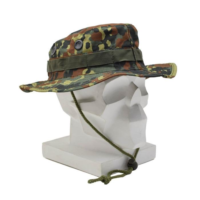 MFH Kapelusz wojskowy z wieloma pikowanymi rondami i pętlami obwodowymi Flecktarn Camo - GoMilitar