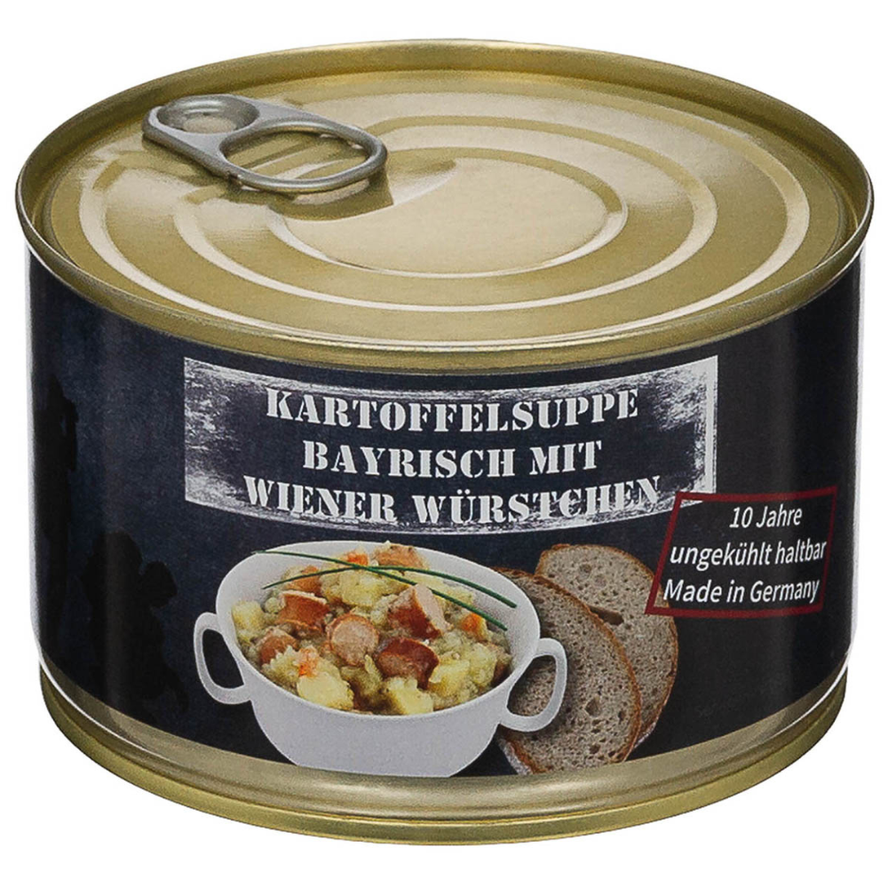 MFH Zupa Ziemniaczana Kiełbasa Wiedeńska 400g Karma kempingowa w puszkach o długim okresie przydatności do spożycia