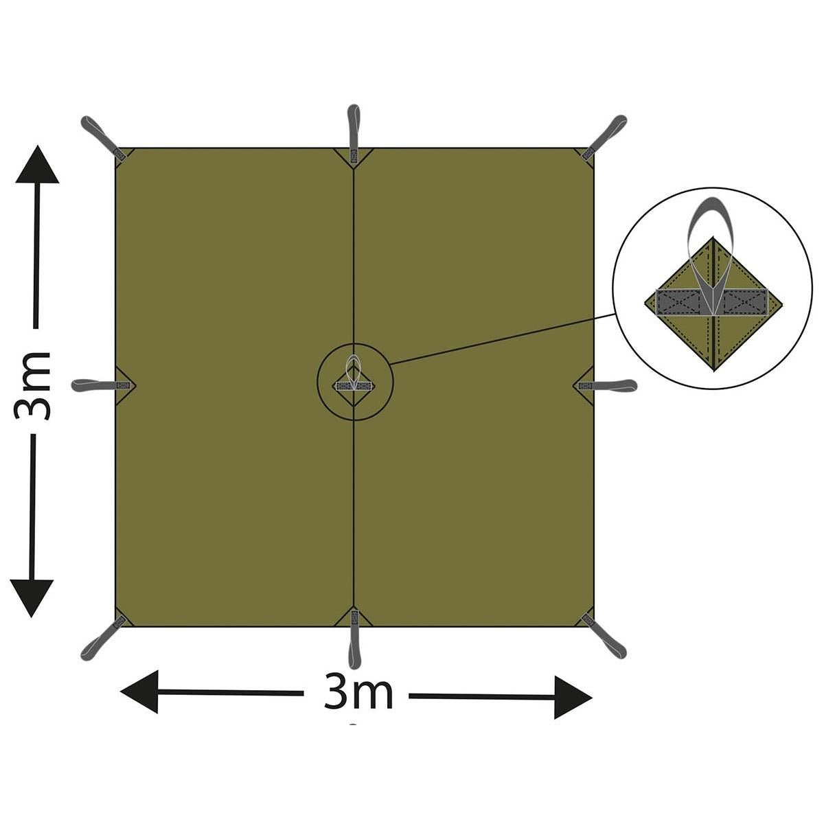 MFH Tarp Extreme Tarpaulin Wodoodporny namiot ochronny z pętlami na stałe, parasol przeciwsłoneczny NOWOŚĆ