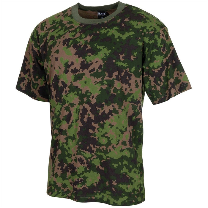 T-shirt MFH US Military Style z okrągłym dekoltem, krótkim rękawem, fiński M05 Camo - GoMilitar