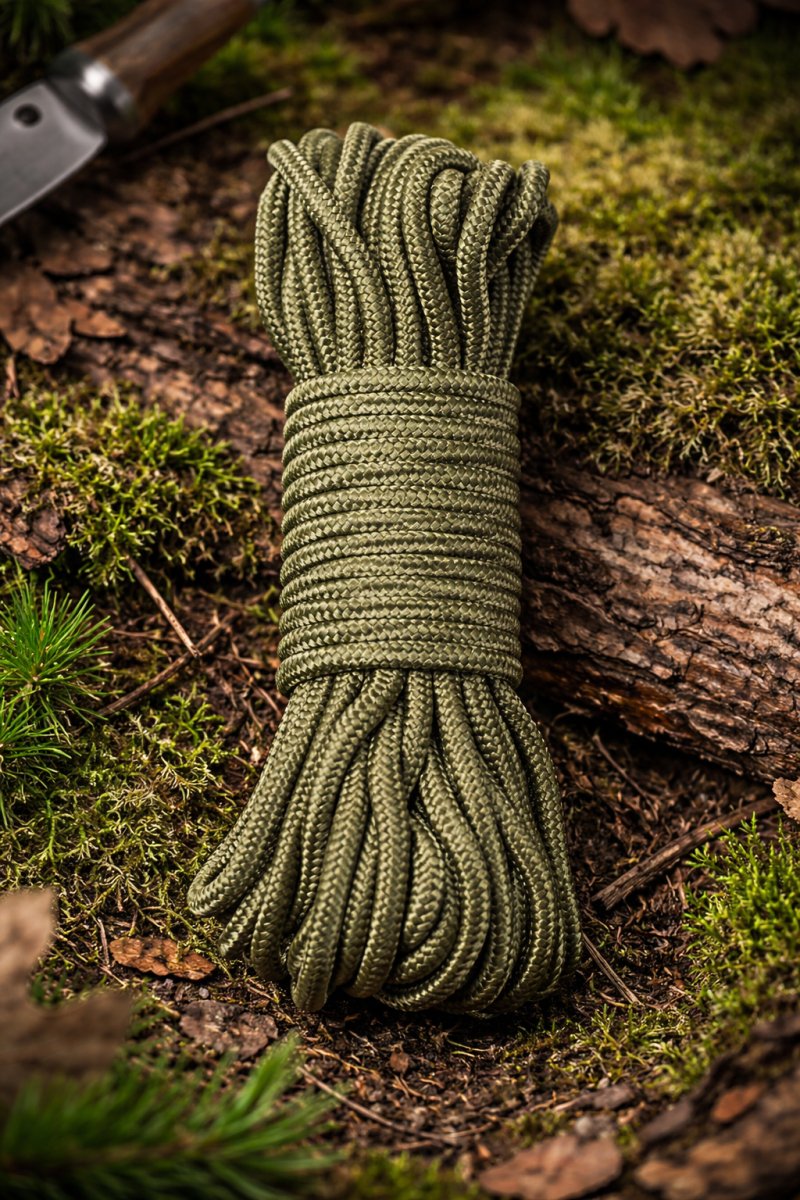 Lina użytkowa MFH 5mm 15m Outdoor Survival Bushcraft OD Green
