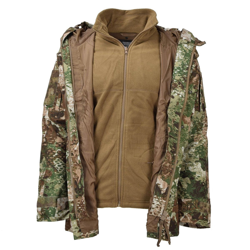 MIL - TEC army rain wet weather jacket Gen II with fleece liner waterproof hooded - GoMilitar